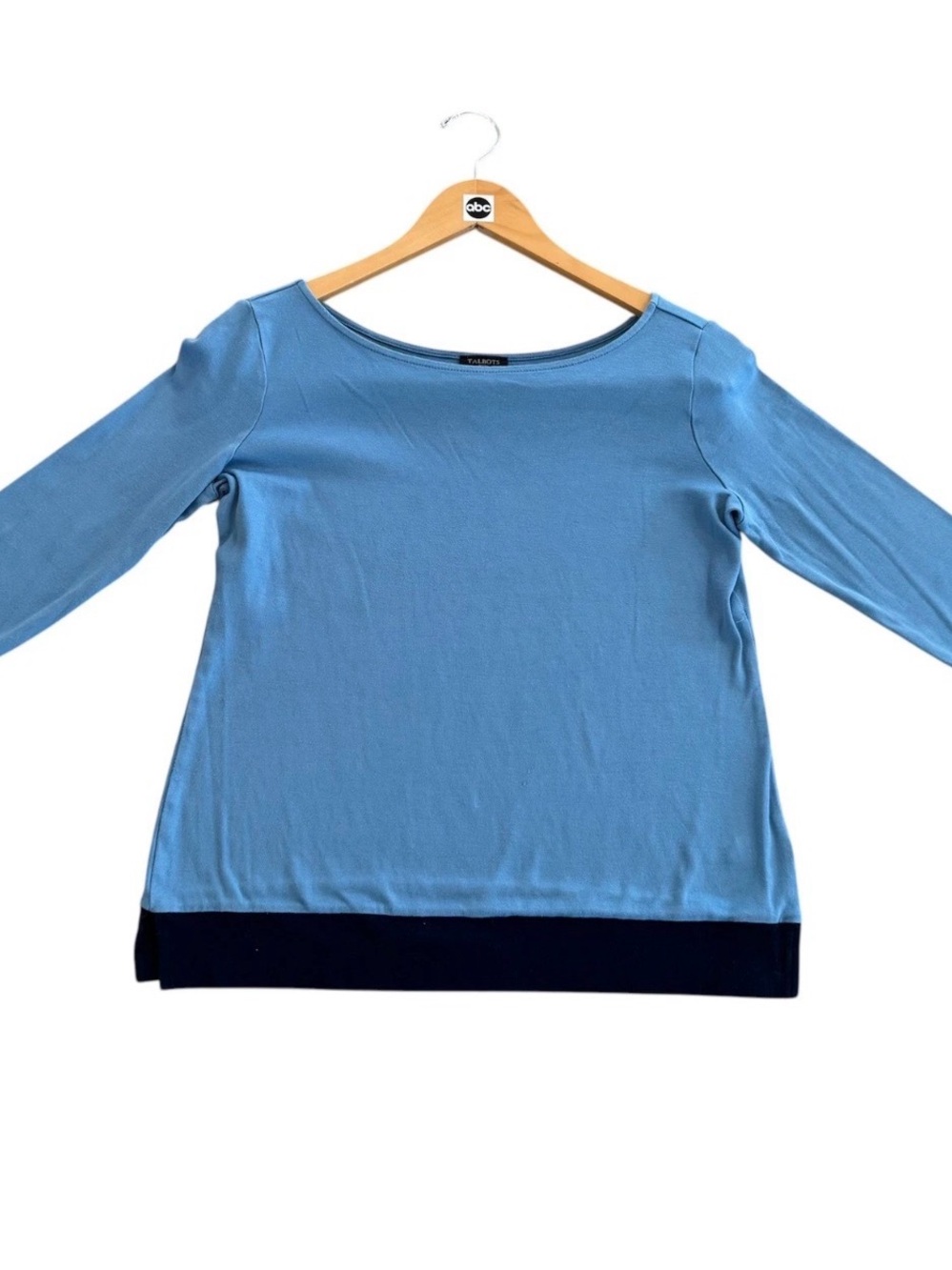 TV WARDROBE small TALBOTS “course-to-clubhouse” “resort” “vacation vibes” shirt